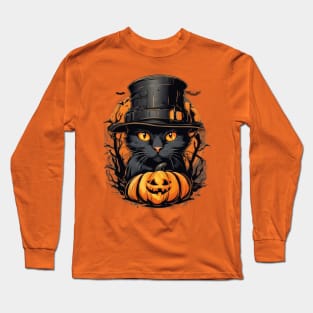 Hallowen cat style Long Sleeve T-Shirt